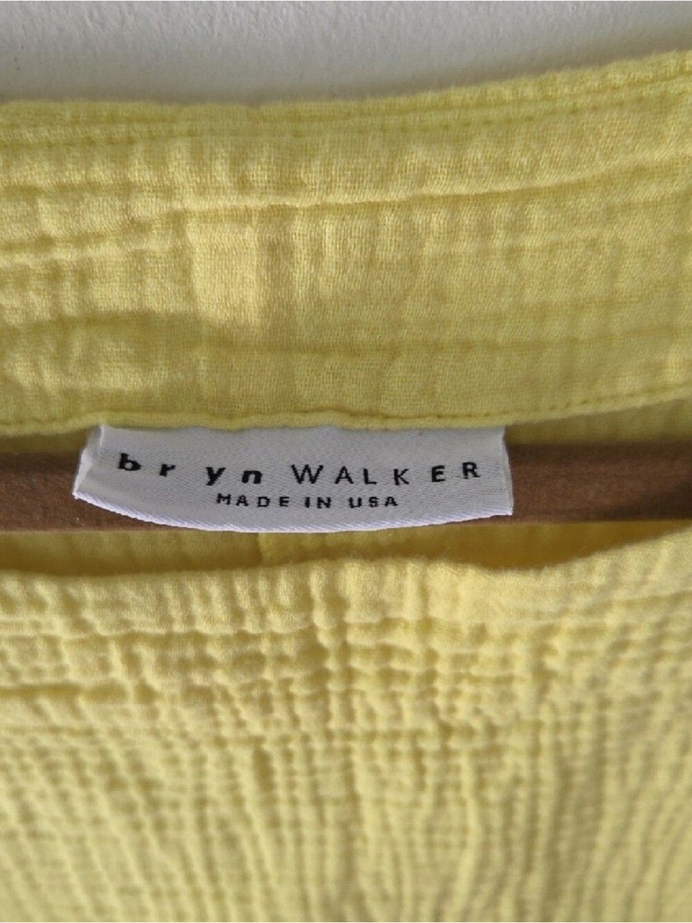 Bryn Walker Yellow Cotton Gauze Oversized Batwing Cashel Boxy Top M - Picture 3 of 7